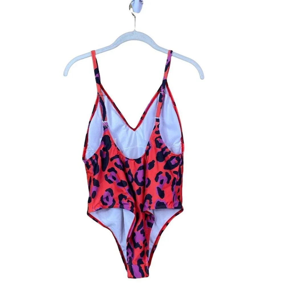 adreamly One piece leopard swimsuit beach summer size large - Picture 3 of 6
